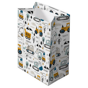 Let's Move Vehicle Pattern Medium Gift Bag