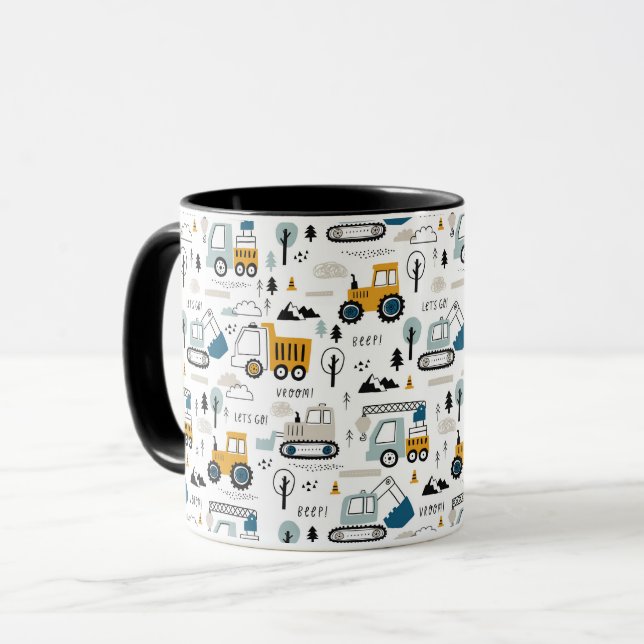 Let's Move Vehicle Pattern Mug (Front Left)