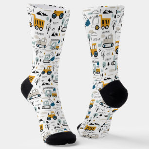 Let's Move Vehicle Pattern Socks