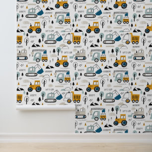 Let's Move Vehicle Pattern Wallpaper