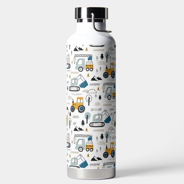Let's Move Vehicle Pattern Water Bottle (Left)