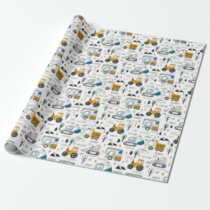 Let's Move Vehicle Pattern Wrapping Paper