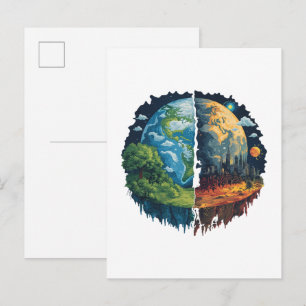Lets not kill the planet invitation postcard