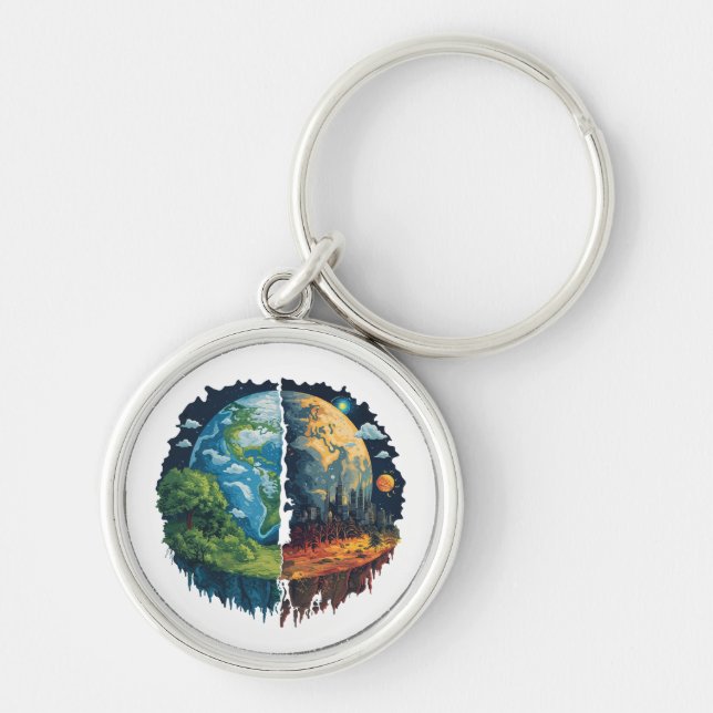 Lets not kill the planet key ring (Front)