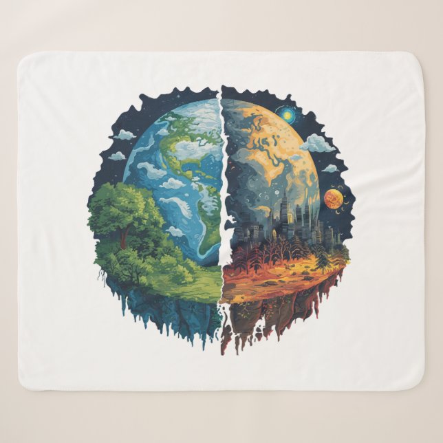 Lets not kill the planet sherpa blanket (Front (Horizontal))