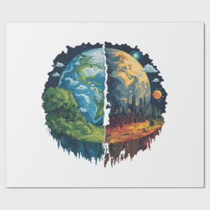 Lets not kill the planet wrapping paper