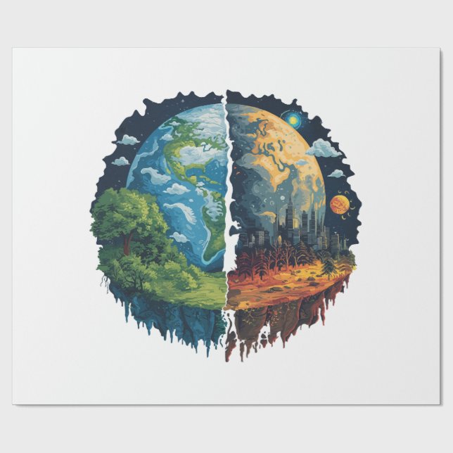 Lets not kill the planet wrapping paper (Flat)
