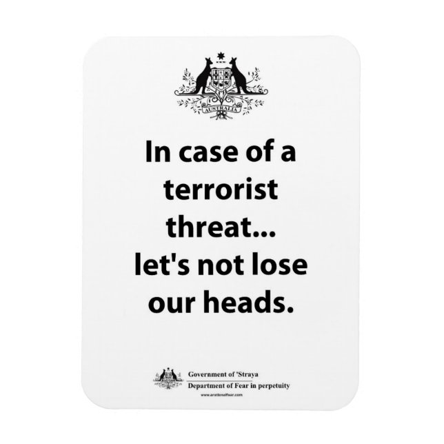 Let's not lose our heads. magnet (Vertical)