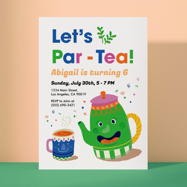 Let's Par-Tea! Birthday Invitation  (Creator Uploaded)