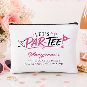 Let's Par Tee Bachelorette Party Accessory Pouch