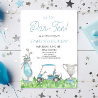 Let's Par-Tee! Blue Golf Birthday Party
