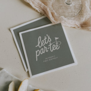 Lets Par-tee Golf 1st Birthday Napkin