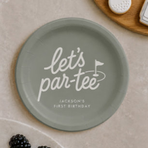 Lets Par-tee Golf 1st Birthday Paper Plate