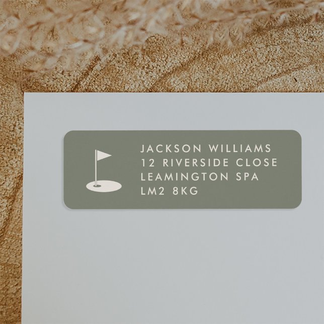 Lets Par-tee Golf 1st Birthday Return Address Label (Creator Uploaded)