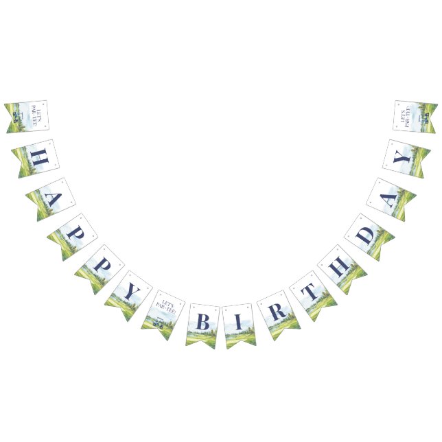 Let's Par-Tee Golf Any Age Birthday Bunting (All)