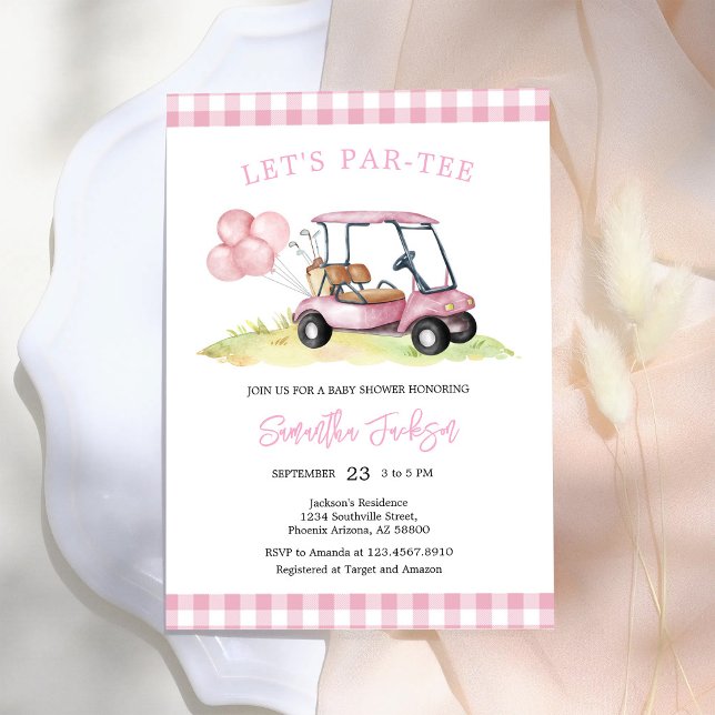 Let's Par-tee Golf Baby Shower Invitation (Creator Uploaded)