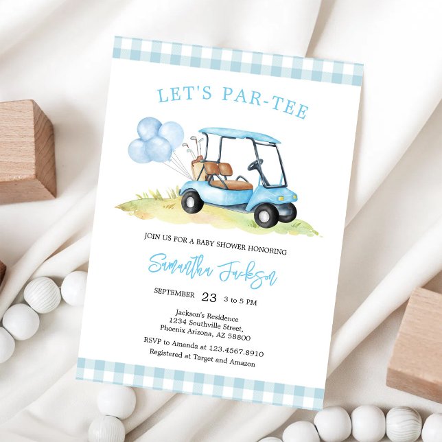 Let's Par-tee Golf Baby Shower Invitation (Creator Uploaded)