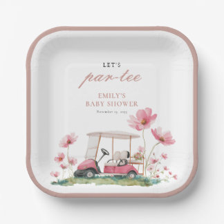 Let's Par-tee Golf Baby Shower Paper Plate