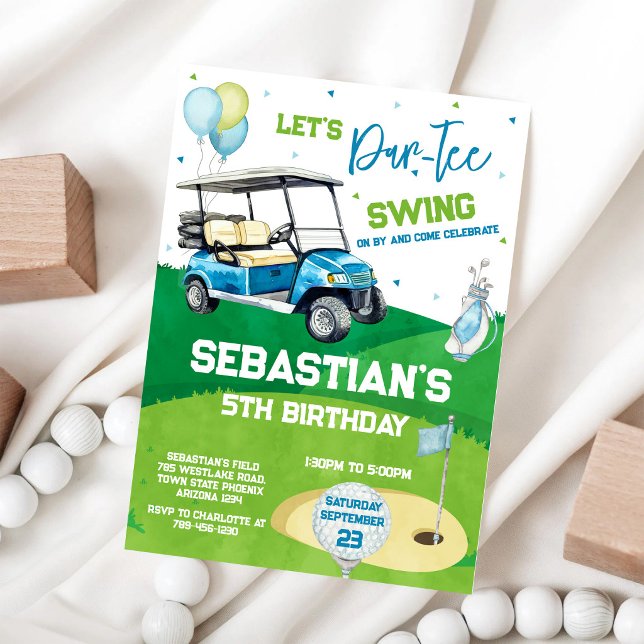 Let's Par Tee Golf Birthday Invitation (Creator Uploaded)