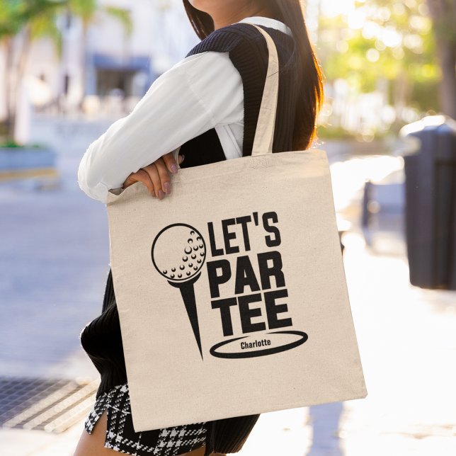 Lets Par Tee  Golf Funny Personalised Tote Bag (Creator Uploaded)
