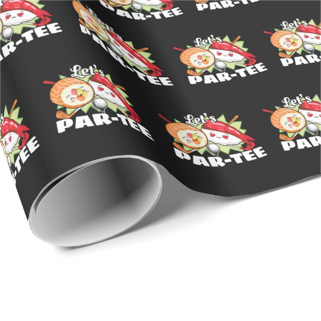 Lets Par Tee Golf Pun - Golfing Party Wrapping Paper (Roll Corner)