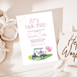 Let's Par-tee Golf Theme Baby Shower Invitation 