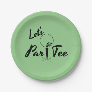 Let's Par Tee Paper Plate