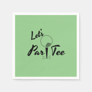 Let's Par Tee Paper Plates Napkin