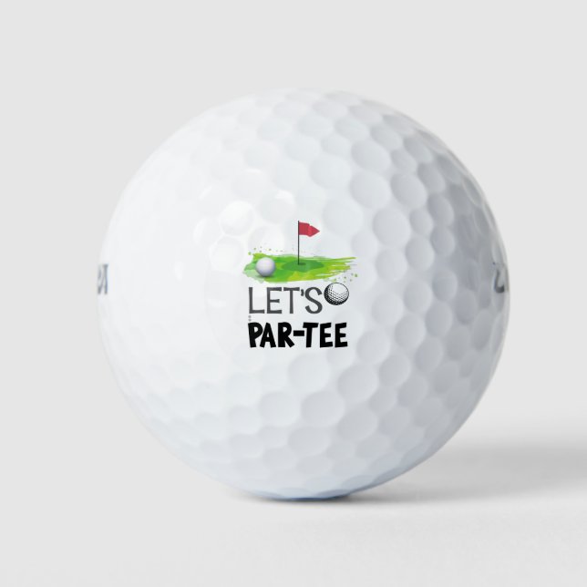 Let's Par Tee with golf flag  Balls (Front)