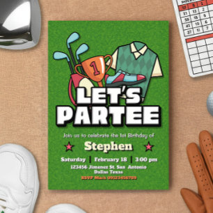 Lets Partee - Golf Birthday Invitation