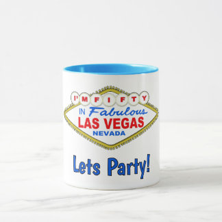 Lets Party 50th Vegas Mug