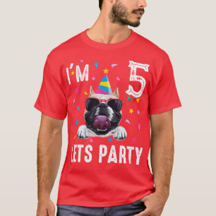 Lets Party 5Th Birthday With French Bulldog T-Shirt