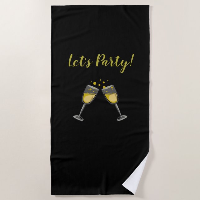 Let's Party Beach Towel (Front)
