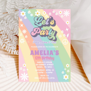 Let's party birthday invitation