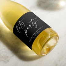 Lets party. Black modern script bachelorette