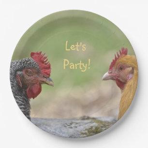 Let's party Chicken Paper Plate