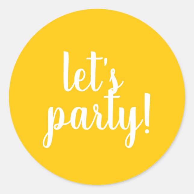 Let's party - classic round sticker (Front)