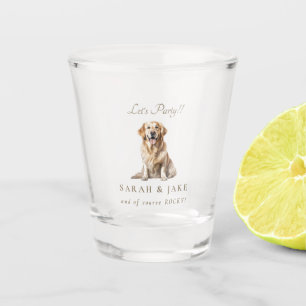 Let's Party!! Custom Names Pet Wedding Shot Glass