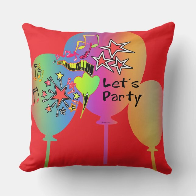 Let's Party Decorative  Cushion (Front)