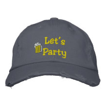 Let's Party Embroidered Hat