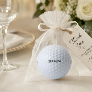 'Let's Party!" Fun Golf Course Wedding Favours Balls