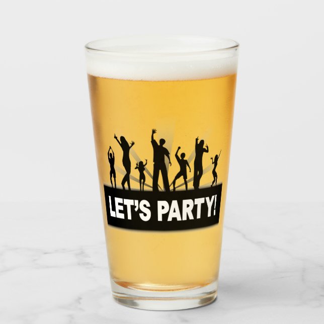 Lets Party! Glass Cup (Front Filled)