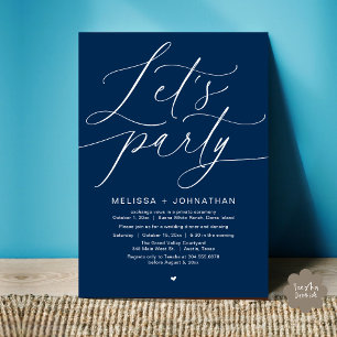 Let's Party Happily Ever After Wedding Dinner Invitation
