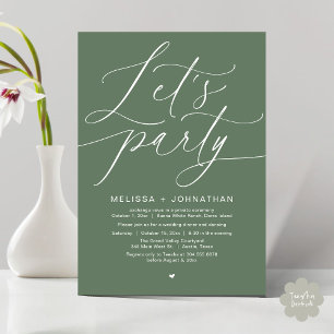 Let's Party Happily Ever After Wedding Dinner Invitation
