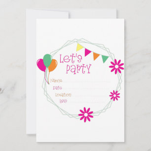 Lets Party Invitation