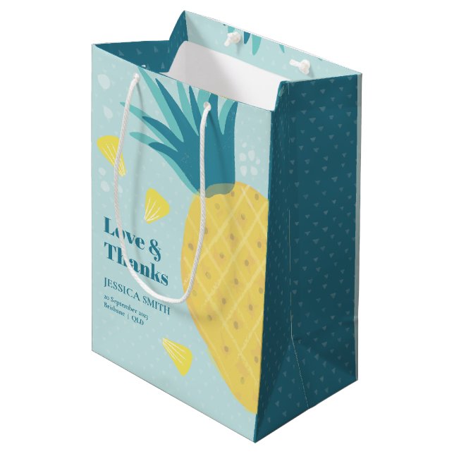 Let's Party Like A Pineapple  Medium Gift Bag (Front Angled)