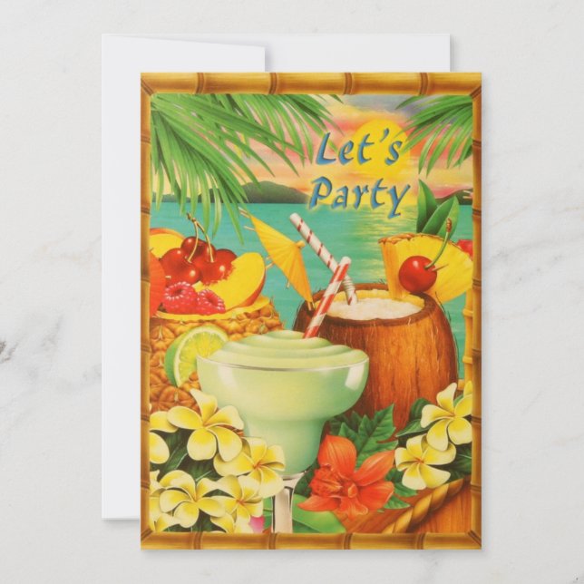 Let's Party Luau Invitation (Front)