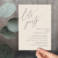 Let's Party, Modern Romantic Wedding Reception