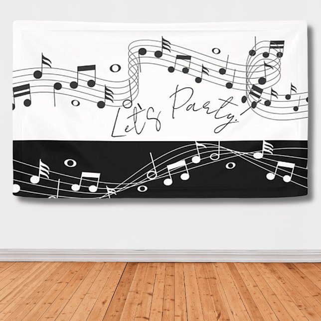 Let's Party Music Themed Indoor/Outdoor Banner (Creator Uploaded)
