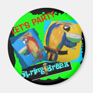 Let's Party - Parrots Magnet